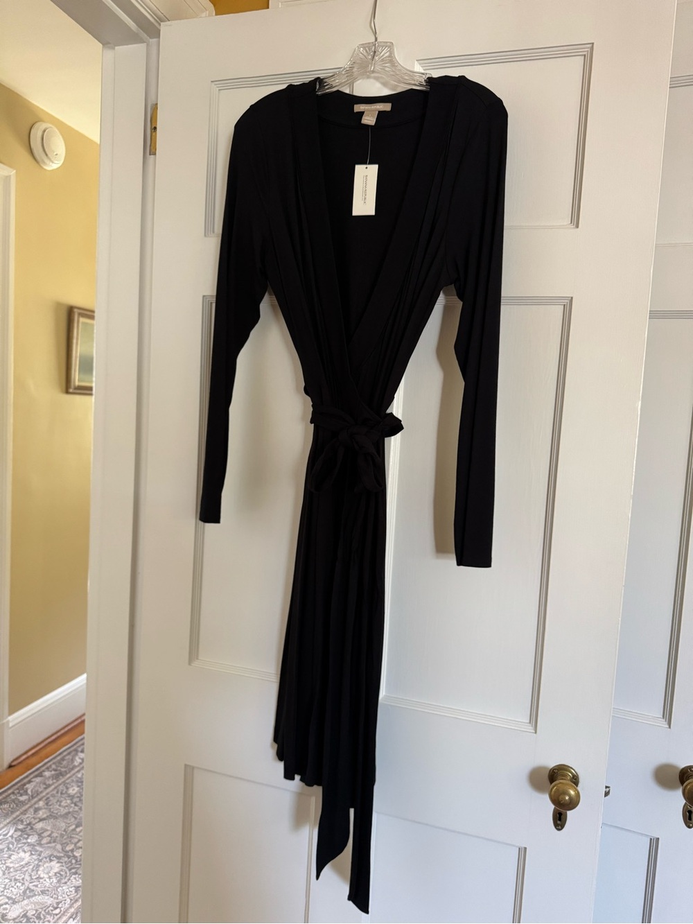 Banana Republic - Gemma Black Wrap Dress Long Sleeve (Large)